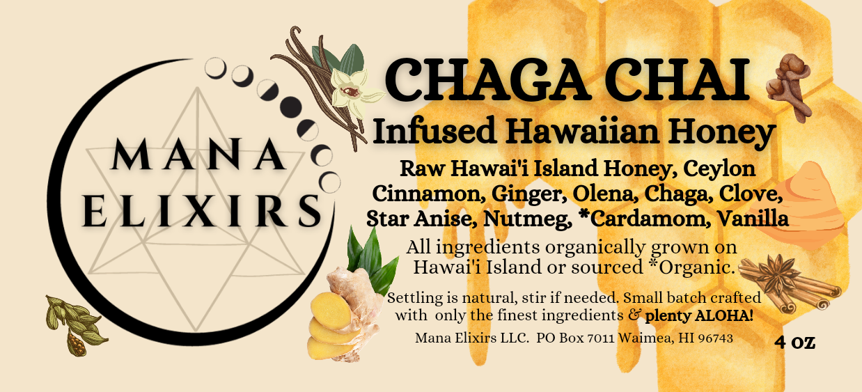 Chaga Chai whipped Hawai'i Island Honey