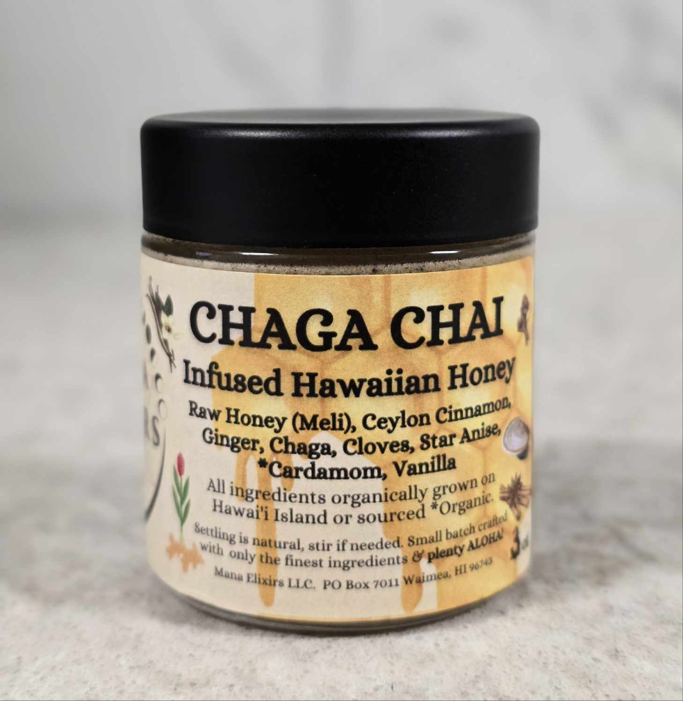 Chaga Chai whipped Hawai'i Island Honey